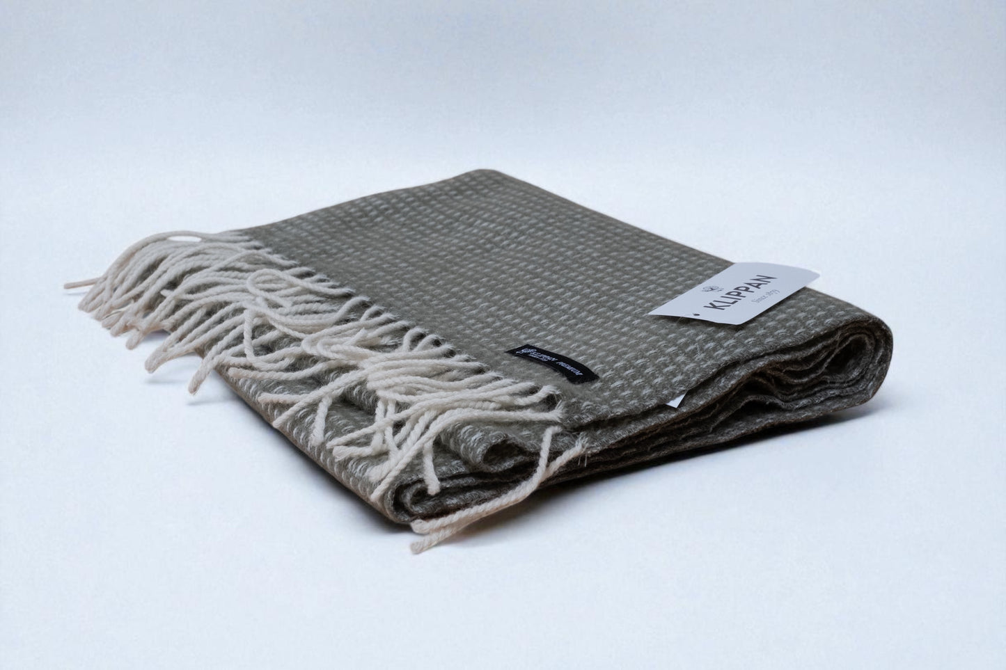 Hugo Dusty Green Recycled Merino & New Merino Scarf