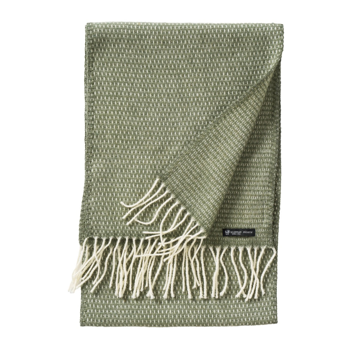 Hugo Dusty Green Recycled Merino & New Merino Scarf