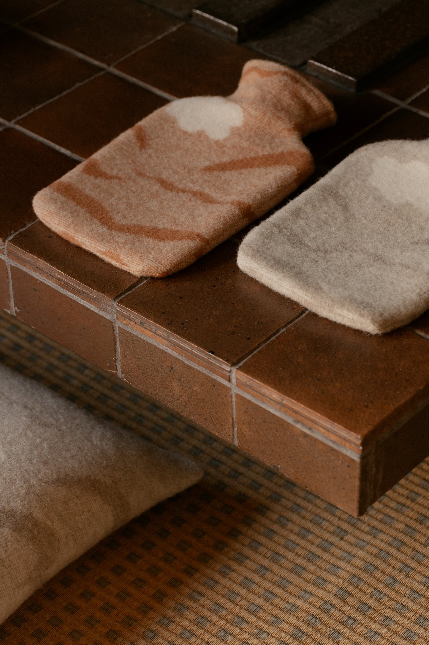 RANNALLA hot water bottle - cinnamon-white