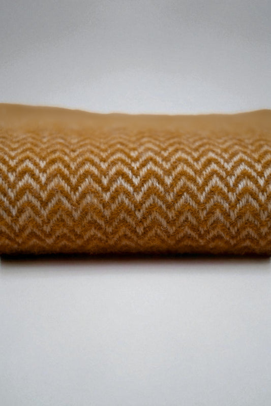 Chevron Caramel Lambswool Throw