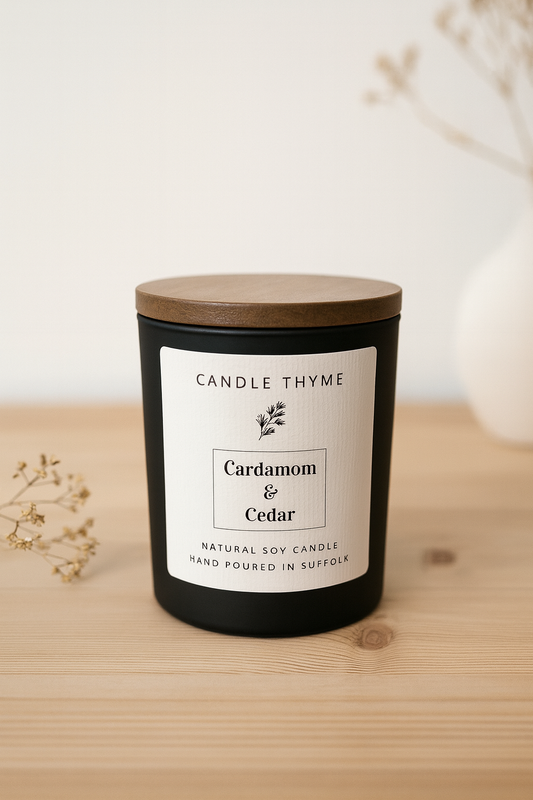 Cardamom & Cedar - 220g candle