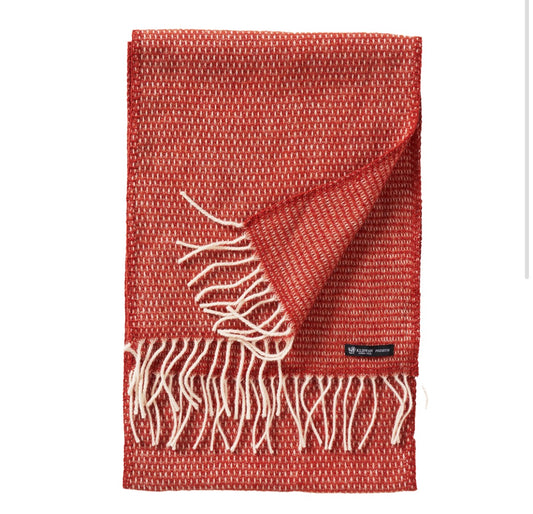 Hugo Dusty Ruby Red Recycled Merino & New Merino Scarf