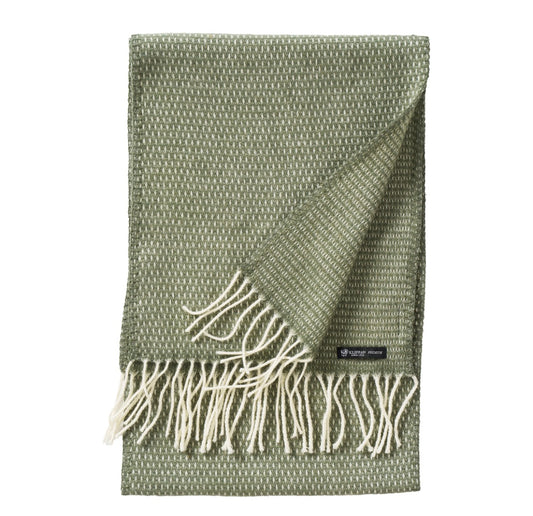Hugo Dusty Green Recycled Merino & New Merino Scarf