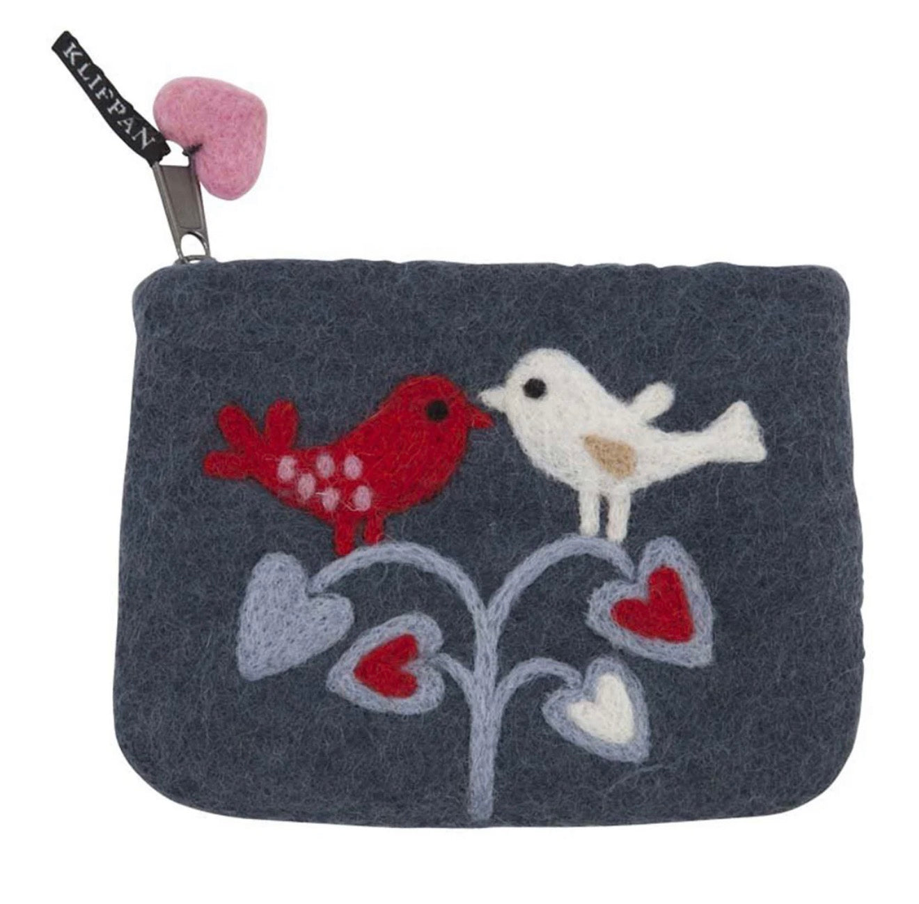 Lovebirds Felted Wool Purse