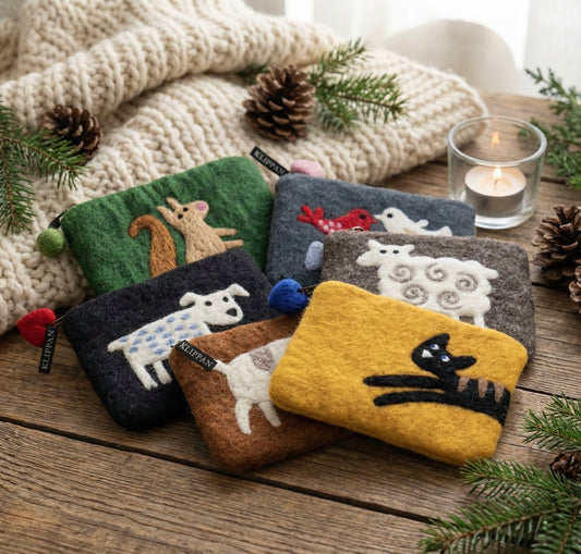 Dog Felted Wool Purse