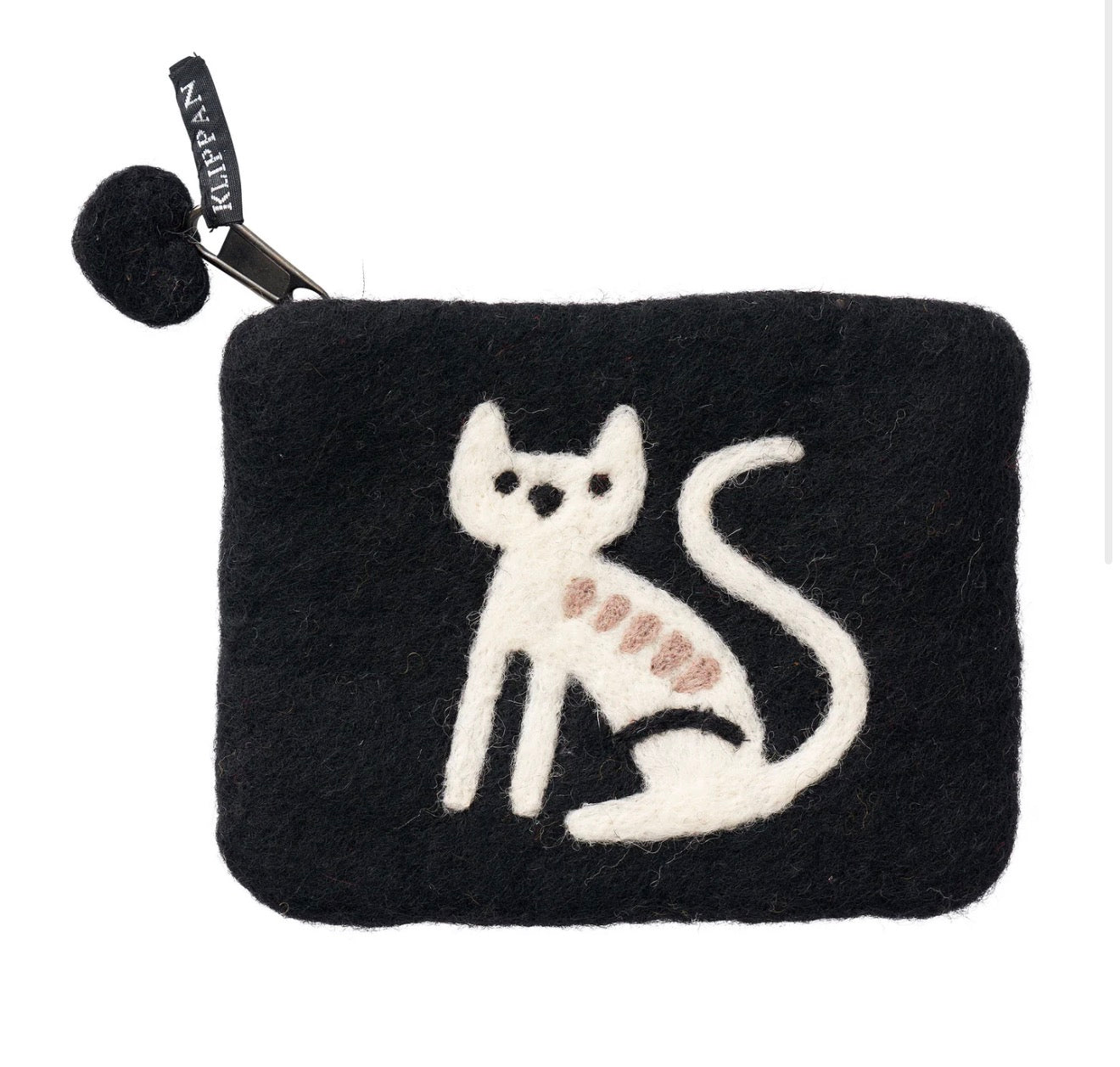 Sitting Cat Felted Wool Purse