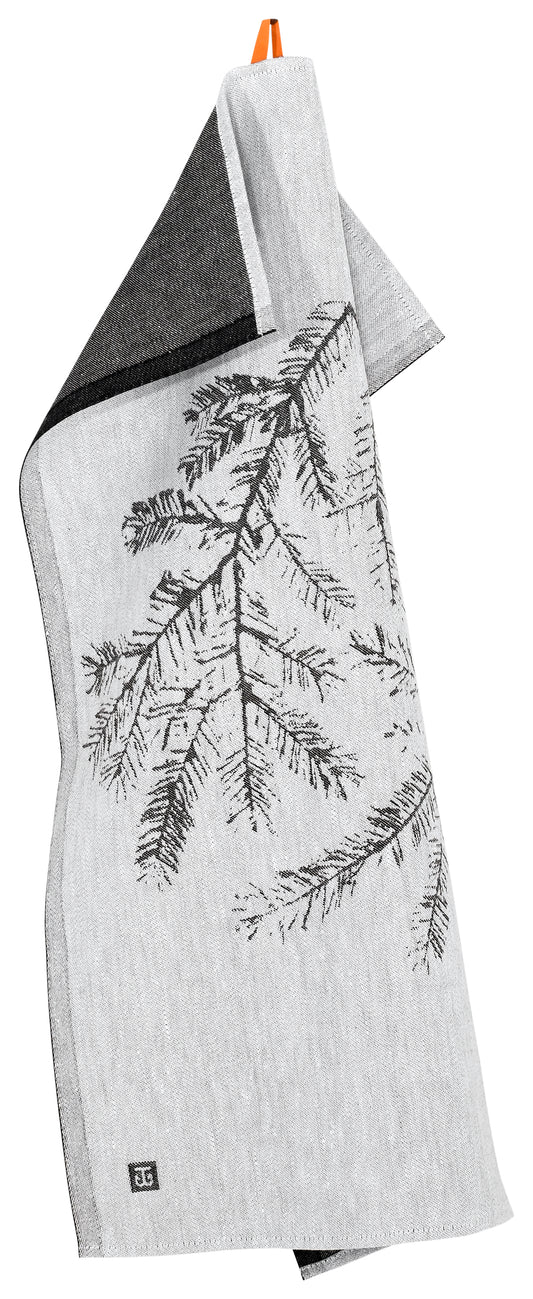 HAVU X TEEMU JÄRVI linen towel - white-black