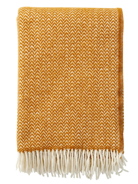 Chevron Caramel Lambswool Throw
