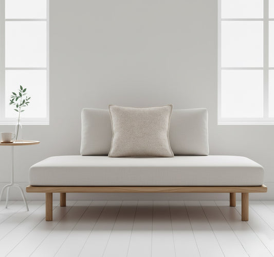 Stella Beige Lambswool Cushion Cover