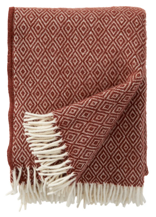 Stella Rust Brushed Lambswool Throw